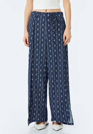 WIDE LEG - Pantalones - blue