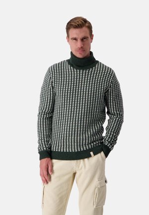 TURTLENECK TWO TONE INTARSIA - Strickpullover - grün