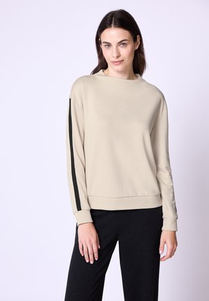 MIT AKZENTSTREIFEN - Mikina - beige
