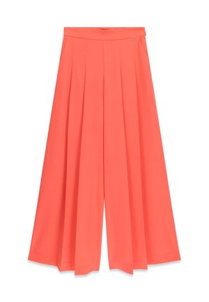Guess, MARCIANO WIDE-LEG PLISSIERTE HOSE - Pantalon classique - korallenrot