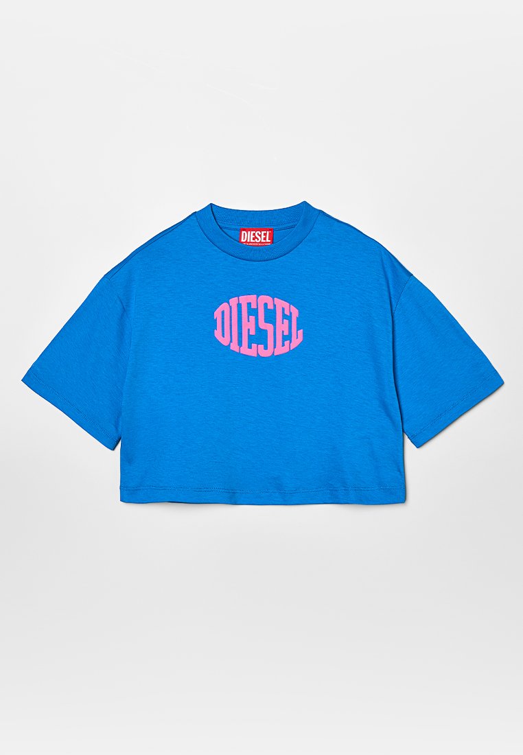Diesel T-shirt print blauw Diesel T-shirt print blauw