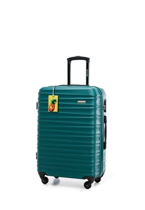 MEDIUM SUITCASE WITH LUGGAGE TAG FROM ABS - Valise à roulettes - green