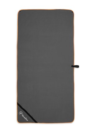 Beach towel - grau   orange rand
