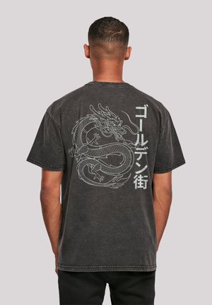 DRACHE GOLDEN GAI - Print T-shirt - schwarz