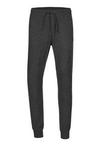 Grijze jogger broek gemaakt van een zacht katoenmix, met een trekkoord in de taille, taps toelopende pijpen en geribde boorden voor een snug fit.