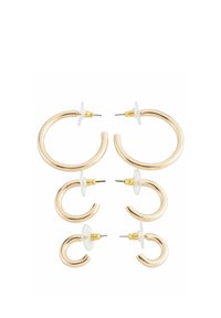 3 PACK HOOP - Auskari - gold tone