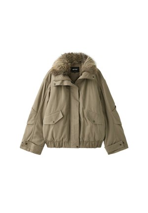 Stradivarius, JACKET WITHR COLLAR - Veste d'hiver - stone