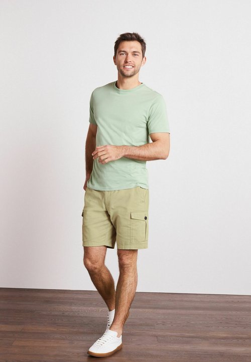 Indicode Heren Bowmanville Shorts | Korte broek van linnen & katoen Lt grey XXL
