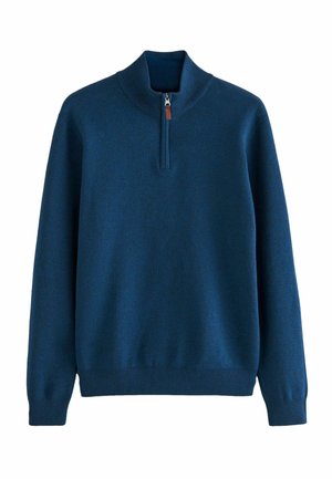 ZIP NECK REGULAR FIT - Strickpullover - blue