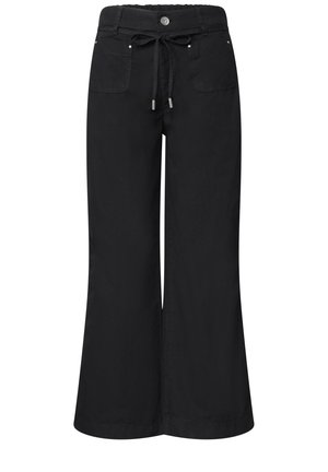 Street One, STRAIGHT LEG HOSE IN WASHED-OPTIK - Pantalon classique - black