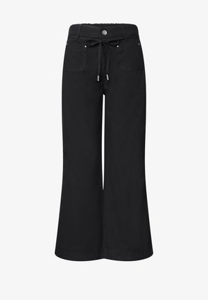 Street One, STRAIGHT LEG HOSE IN WASHED-OPTIK - Pantalon classique - black