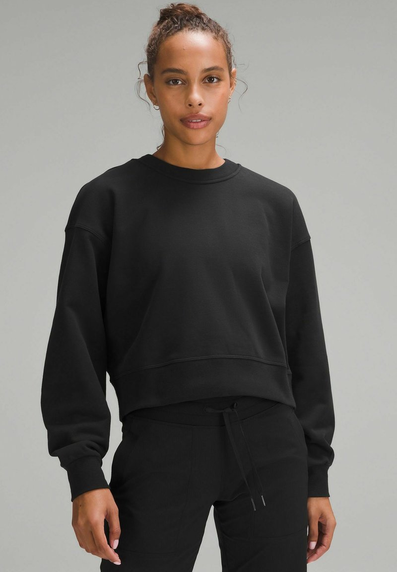 lululemon - PERFRECTLY OVERSIZED CROPPED SOFTSTREME - Sweatshirt - black, Enlarge