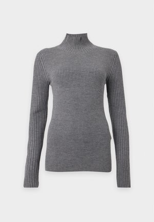 Victoria Beckham, HIGH NECK JUMPER - Pullover - grey melange