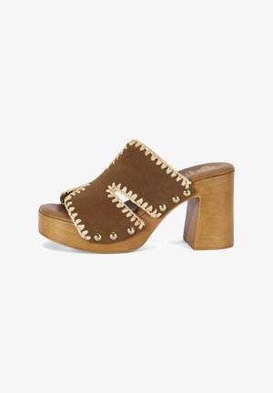 Desa, DESA WOMAN SLIPPERS - Mules à talons - brown