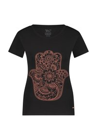 HAMSA CORE YOGA - Printtipaita - onyx black
