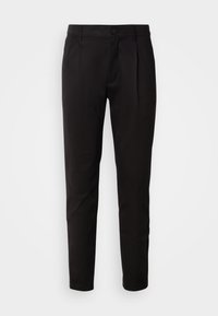 TAPERED PLEAT - Kalhoty - black