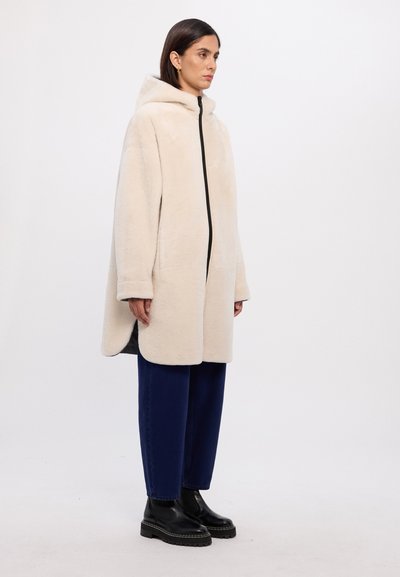 Yves Salomon Parka - charcoal/ivory