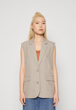 ONLY s ONLLINDA Tailored Waist - Veste sans manches - fungi melange