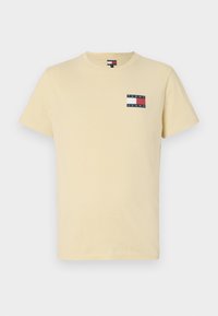 SLIM ESSENTIAL FLAG TEE - Tricou cu imprimeu - custard cream