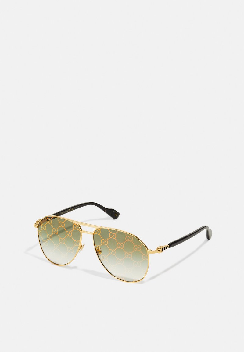 Gucci - UNISEX - Napszemüvegek - gold-coloured/green, Nagyítás