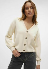 Vero Moda ROLL V-NECK - Cardigan - birch