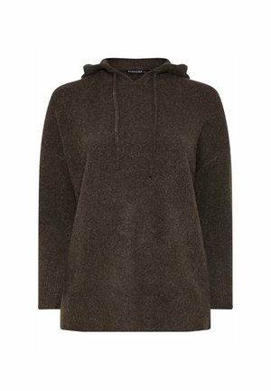 Evans, PLUS SIZE JUMPERS - Jersey con capucha - chocolate