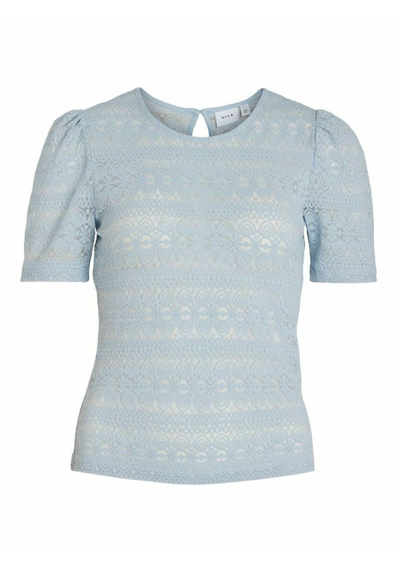 Vila T-shirt print lichtblauw Vila T-shirt print lichtblauw