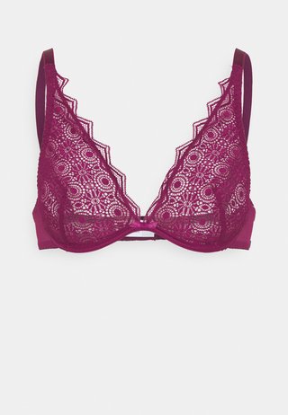 Soutien-gorge Rouge Framboise 95B - Balconnet Avec Armatures - Très Bon état Occasion