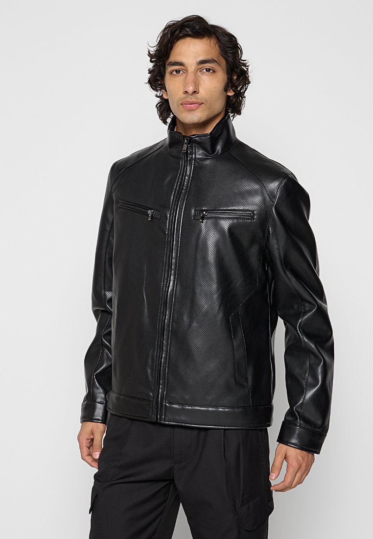 Michael Kors Imitatieleren jas zwart Michael Kors Imitatieleren jas zwart