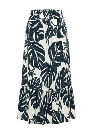 Cecil, MAXI SKIRT WITH SUMMERLY LEAF PATTERN - A-linjainen hame - palm breeze green