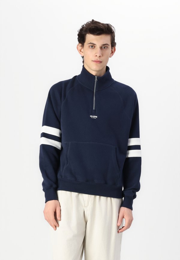 Boxy Logo Half-Zip Sweatshirt - Sweatshirt