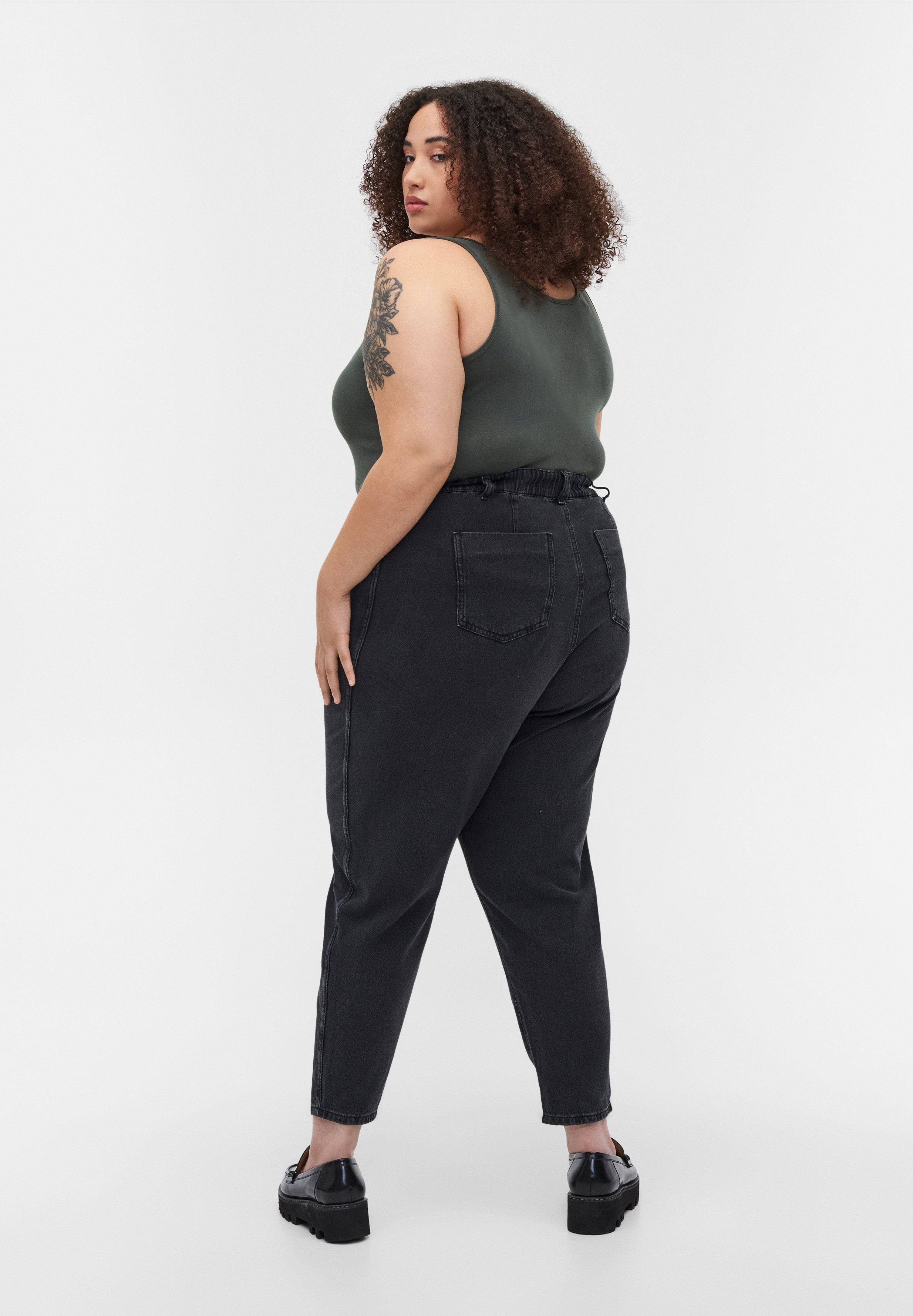 Zizzi SLOUCHY - Vaqueros pitillo - grey denim/denim gris - Zalando.es