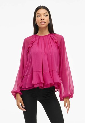 MIT ÄRMELN VIHELA RUNDHALS - Camicetta - festival fuchsia