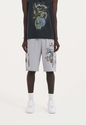 Ed Hardy MENS CRAWLING DRAGON SWEAT CARGO - Tracksuit bottoms - grey