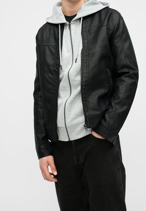 Kunstlederjacke - black