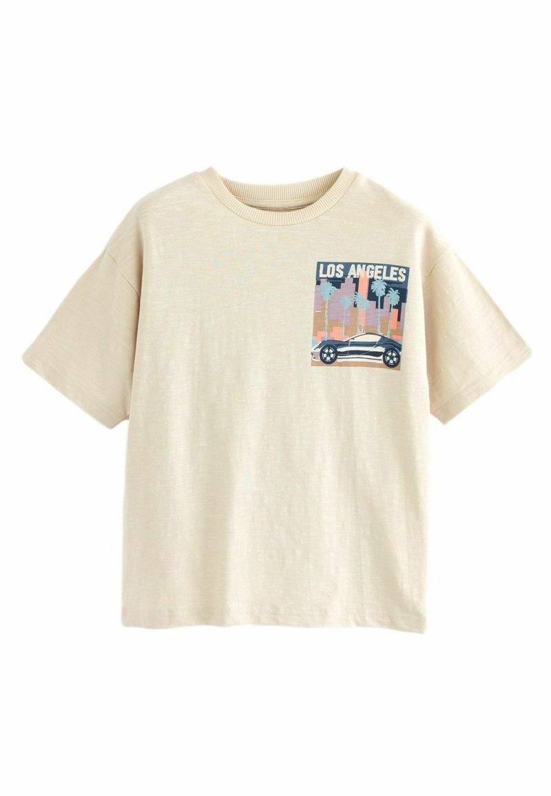 Next RELAXED FIT SHORT SLEEVE GRAPHIC STANDARD - Nyomott mintás póló - stone la
