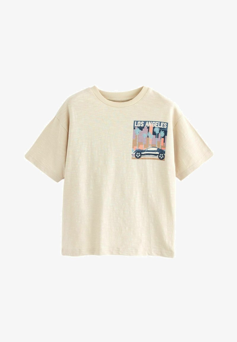 Next RELAXED FIT SHORT SLEEVE GRAPHIC STANDARD - Nyomott mintás póló - stone la