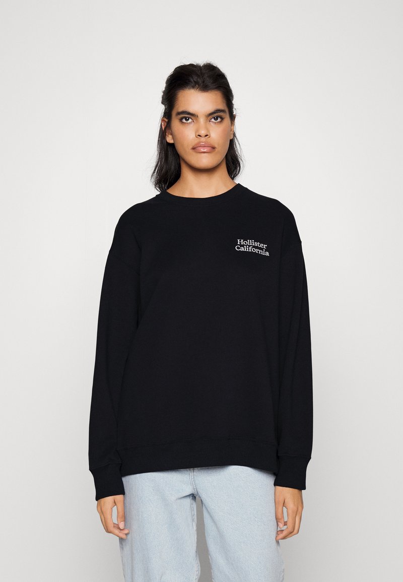 Hollister Co. LOGO CREW Sweatshirt black/schwarz Zalando.de