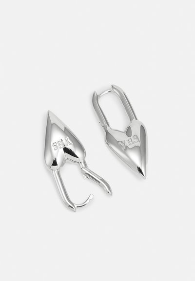 Avgvst YES NO HEART LOCK EARRINGS - Auskari - silver-coloured