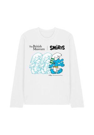 Cotton Soul, THE SMURFS X BRITISH MUSEUM EGYPTIAN WALK - Long-sleeved top - white
