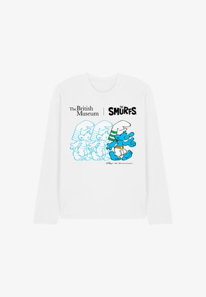 Cotton Soul, THE SMURFS X BRITISH MUSEUM EGYPTIAN WALK - Long-sleeved top - white