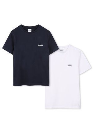 BOSS Kidswear 2 PACK - Basic T-shirt - navy/white