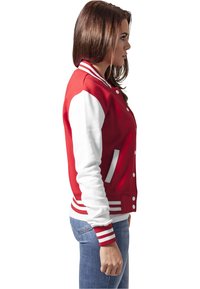 Urban Classics LADIES 2-TONE COLLEGE SWEATJACKET - Bomber bunda - red/white