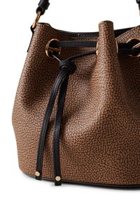 Borbonese MAREE BUCKET - Handbag - op naturale nero