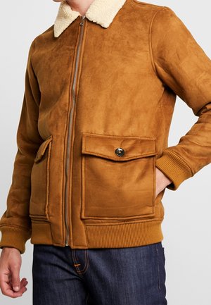 Imitatieleren jas - brown