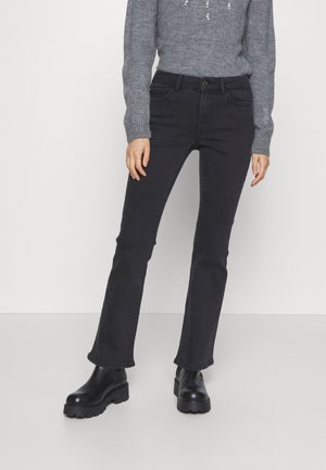 Flared Jeans - black denim