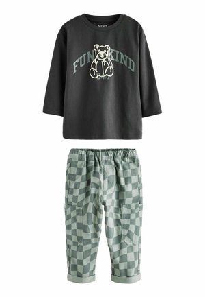 SET - T-shirt à manches longues - blue checkerboard