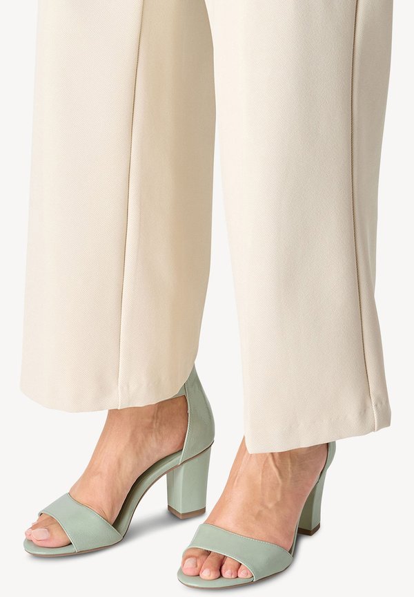 High heeled sandals - mint patent