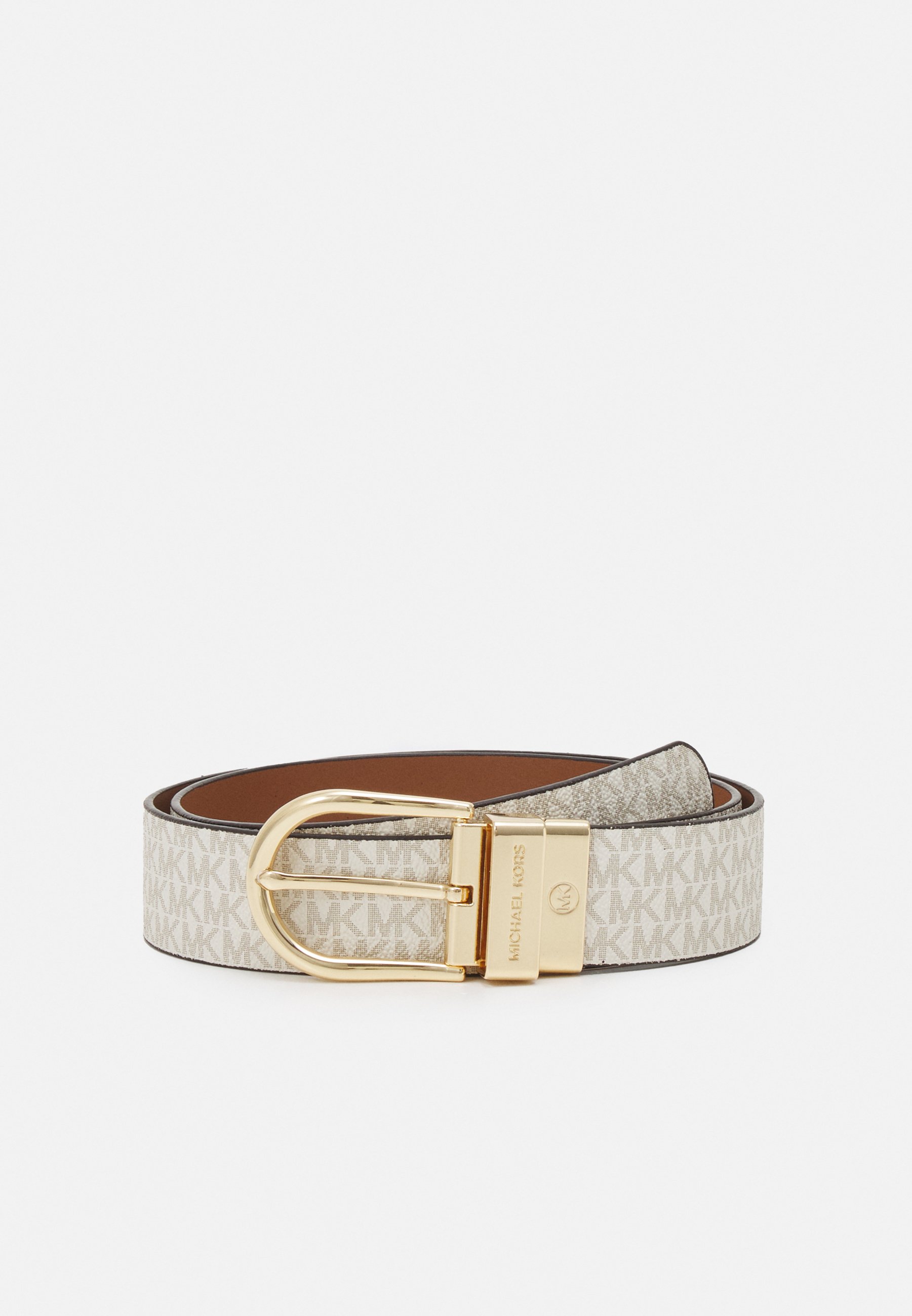 REVERSIBLE BELT - Ceinture - vanilla/luggage/gold-coloured REVERSIBLE BELT - Ceinture - vanilla/luggage/gold-coloured
