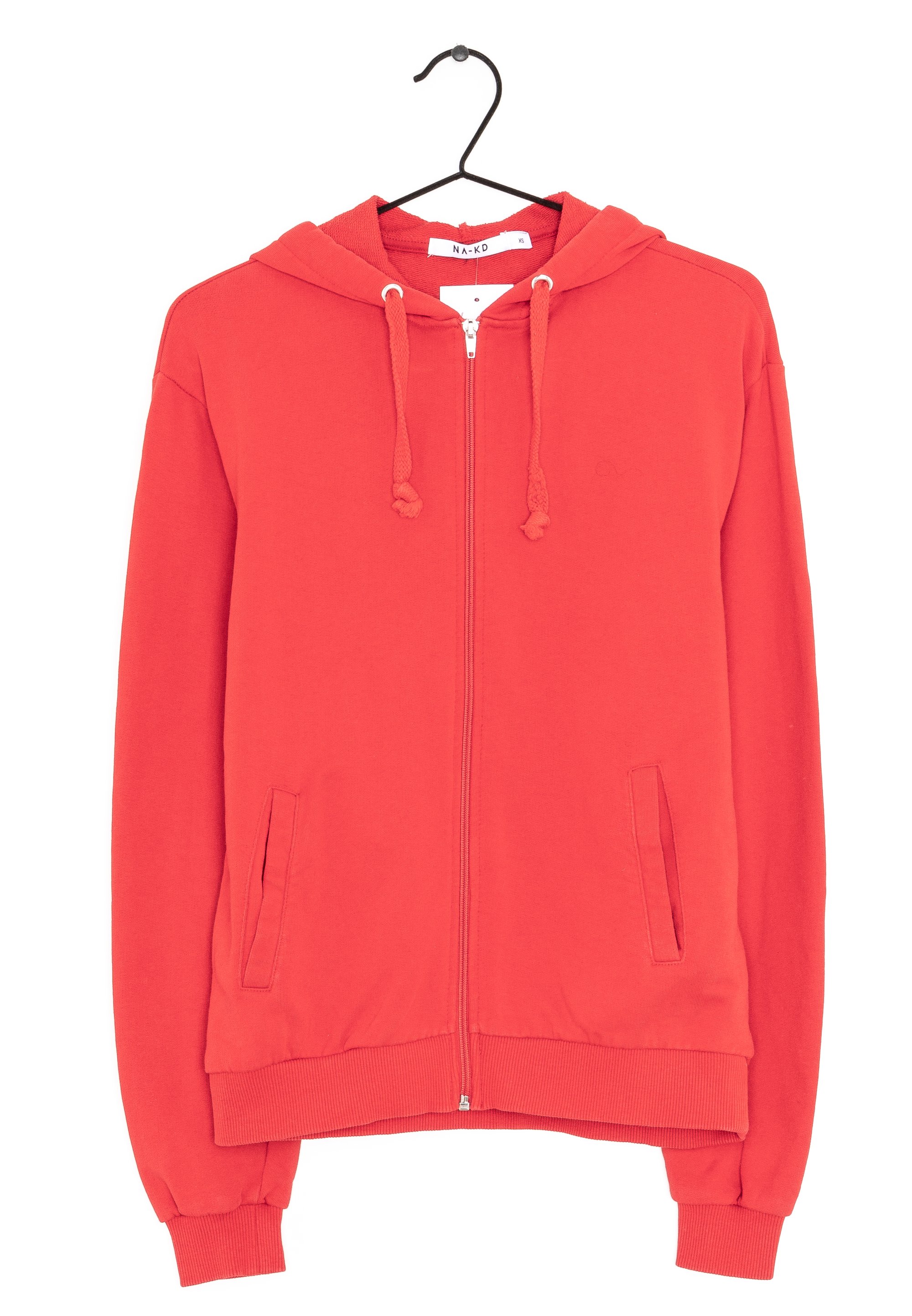 NA-KD Zip-up sweatshirt red (Pre-owned)